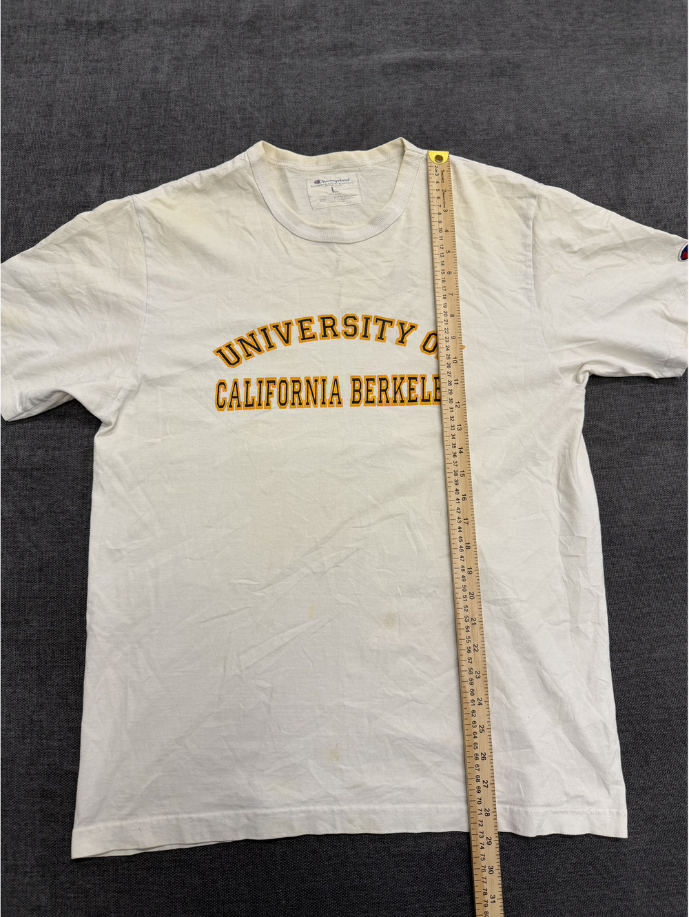 Champion University of California Berkeley White Graphic T-Shirt Large - Picture 2 of 12